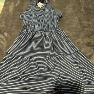 Striped Blue and White Dress